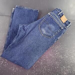 VTG Lee 1889 Jeans Men 34x32 Blue Dark Faded Smoke Rise Worn In USA